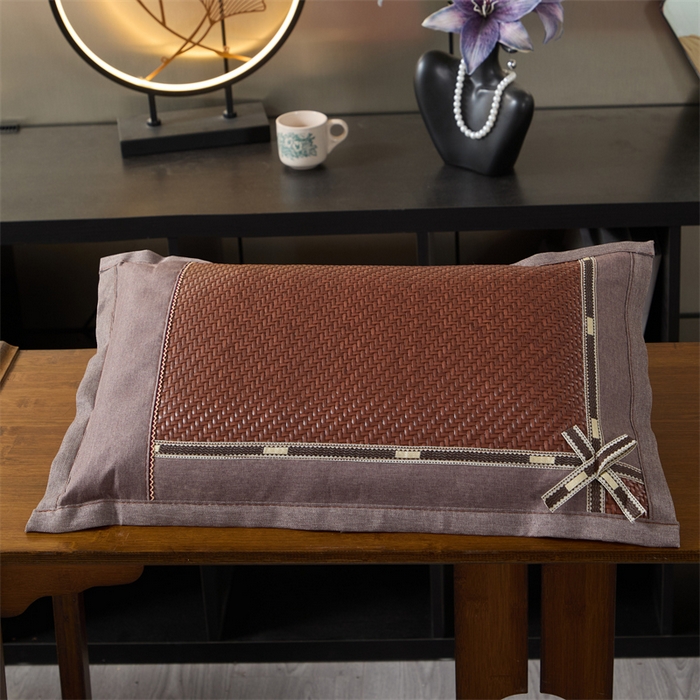 91家纺网 家纺一手货源 找家纺 （总）仁宇枕业 2026新款新品 夏季冰凉清凉藤席凉席花草荞麦枕头枕芯