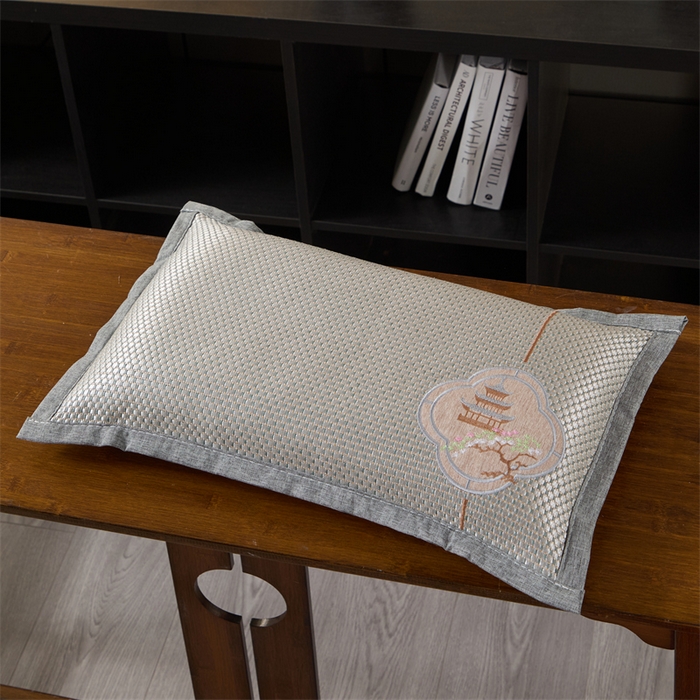 91家纺网 家纺一手货源 找家纺 （总）仁宇枕业 2026新款新品 夏季冰凉清凉藤席凉席花草荞麦枕头枕芯