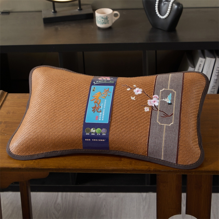 91家纺网 家纺一手货源 找家纺 （总）仁宇枕业 2026新款新品 夏季冰凉清凉藤席凉席花草荞麦枕头枕芯