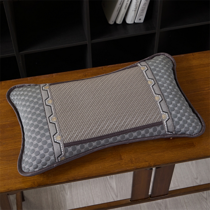 91家纺网 家纺一手货源 找家纺 （总）仁宇枕业 2026新款新品 夏季冰凉清凉藤席凉席花草荞麦枕头枕芯