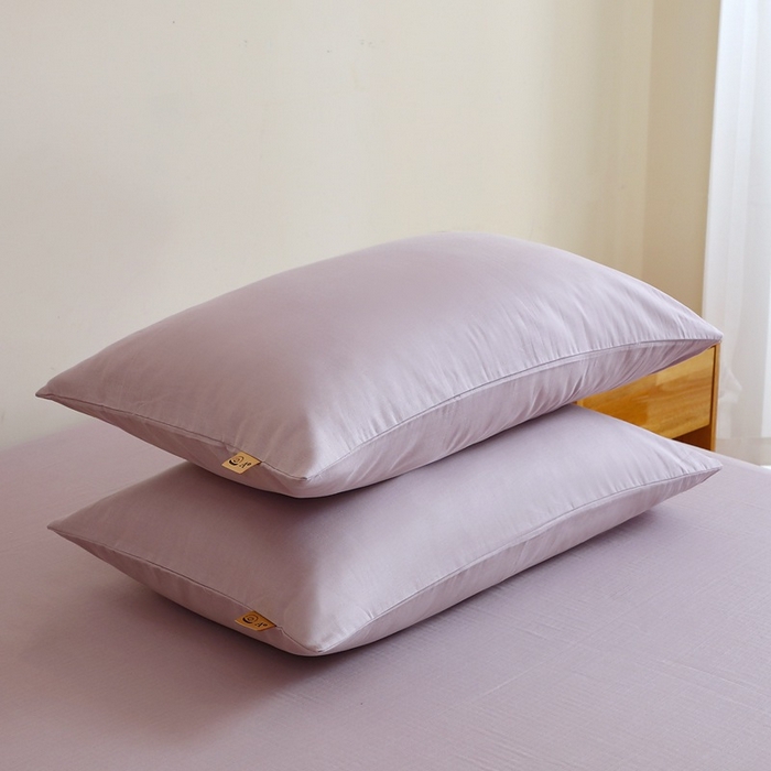 91家纺网 家纺一手货源 找家纺 晶缦家纺 2026新款纯棉纯色A类全棉双层纱单品床单床单单件单床单（水洗预处理）-觅琳系列 觅琳-浅藤紫