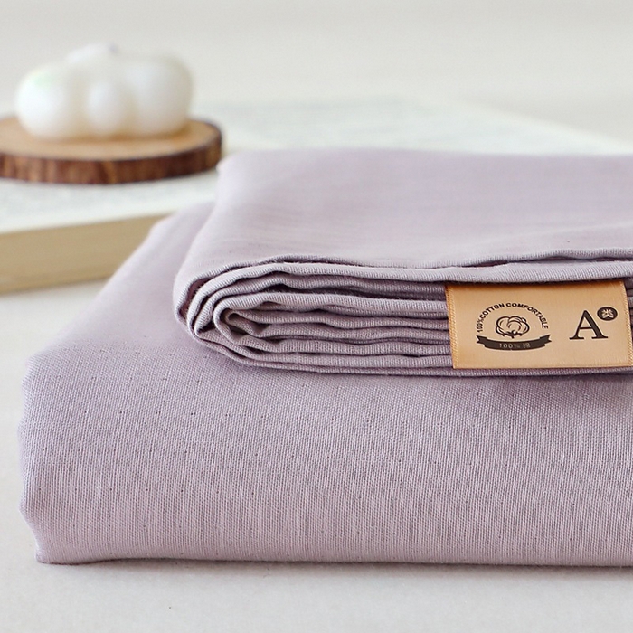 91家纺网 家纺一手货源 找家纺 晶缦家纺 2026新款纯棉纯色A类全棉双层纱单品床单床单单件单床单（水洗预处理）-觅琳系列 觅琳-浅藤紫