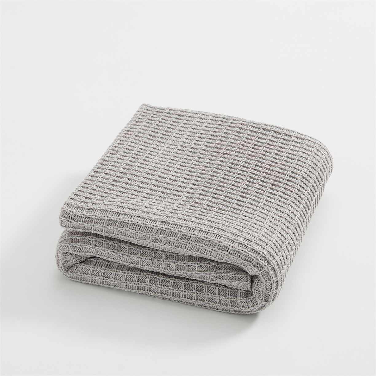 暖绵绵家纺 2026新款北欧简约立体纹理多功能毯-雅思 雅思-银灰