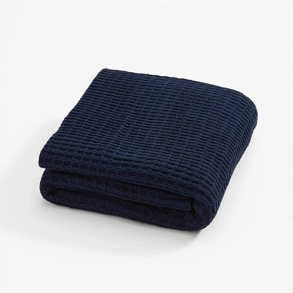 暖绵绵家纺 2026新款北欧简约立体纹理多功能毯-雅思 雅思-藏蓝
