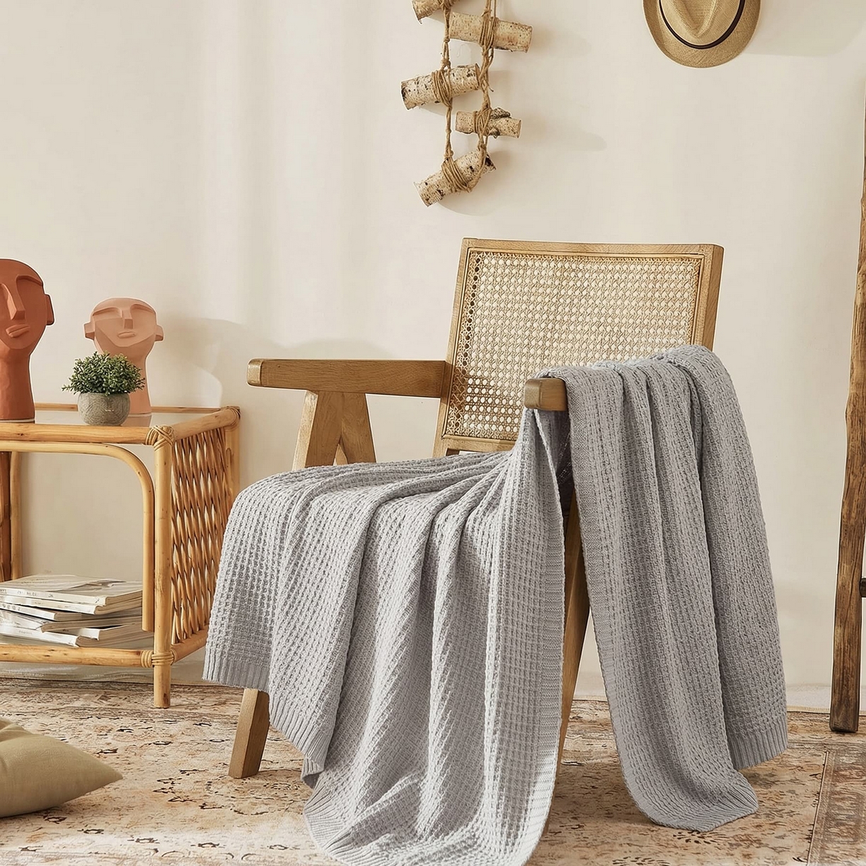 91家纺网 家纺一手货源 找家纺 暖绵绵家纺 2026新款北欧简约立体纹理多功能毯-雅思 雅思-银灰