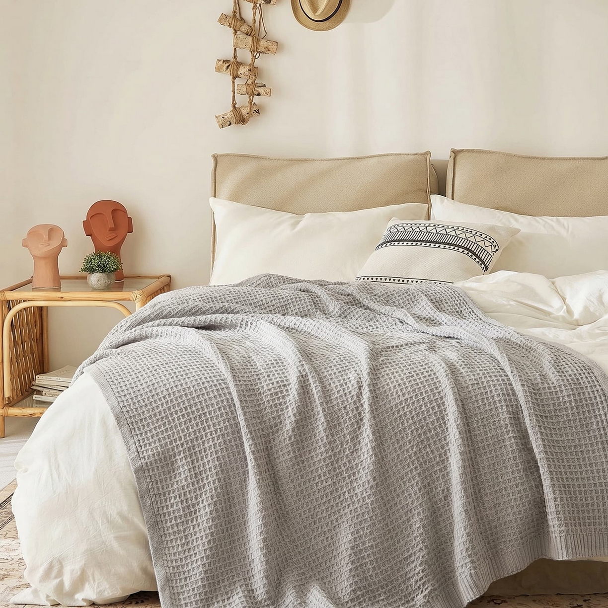 91家纺网 家纺一手货源 找家纺 暖绵绵家纺 2026新款北欧简约立体纹理多功能毯-雅思 雅思-银灰