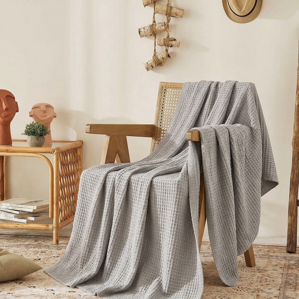 91家纺网 家纺一手货源 找家纺 暖绵绵家纺 2026新款北欧简约立体纹理多功能毯-雅思 雅思-银灰