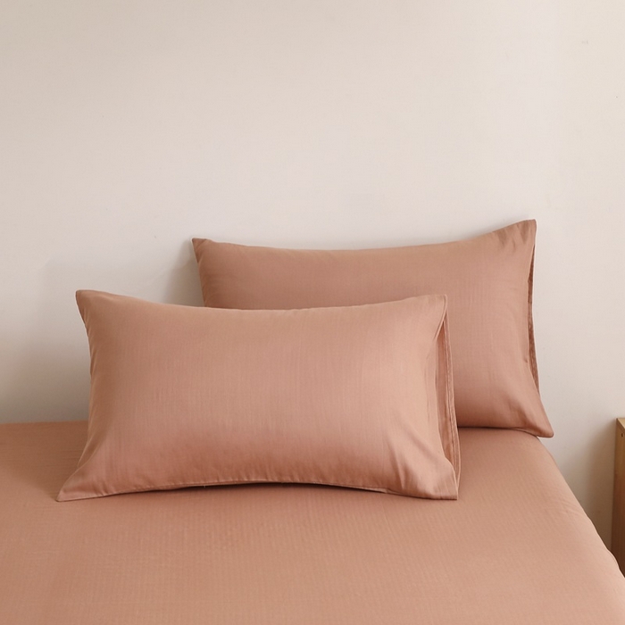 91家纺网 家纺一手货源 找家纺 晶缦家纺 2026新款纯棉纯色A类全棉双层纱单品床单床单单件单床单（水洗预处理）-觅琳系列 觅琳-赭石棕