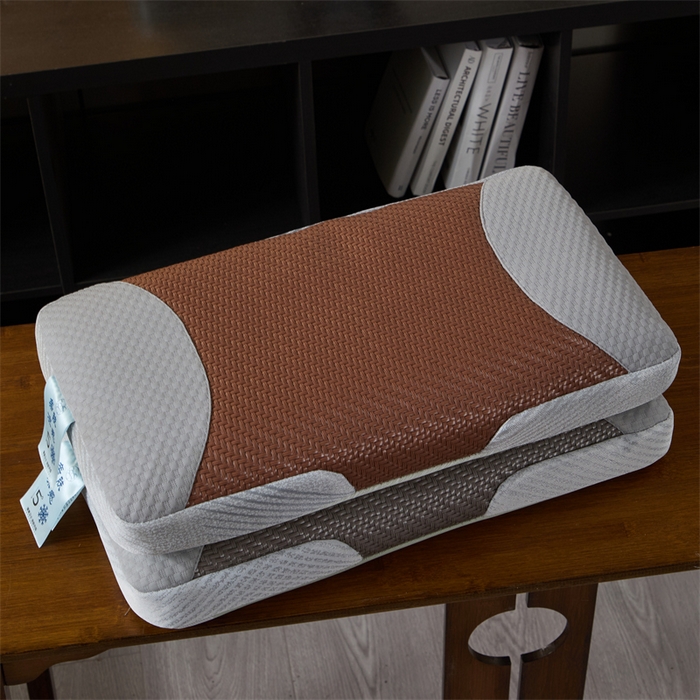 91家纺网 家纺一手货源 找家纺 （总）仁宇枕业 2026新款新品 夏季仿古藤立体花草枕头荞麦枕头枕芯