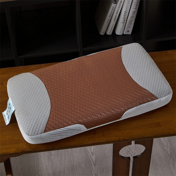 91家纺网 家纺一手货源 找家纺 （总）仁宇枕业 2026新款新品 夏季仿古藤立体花草枕头荞麦枕头枕芯