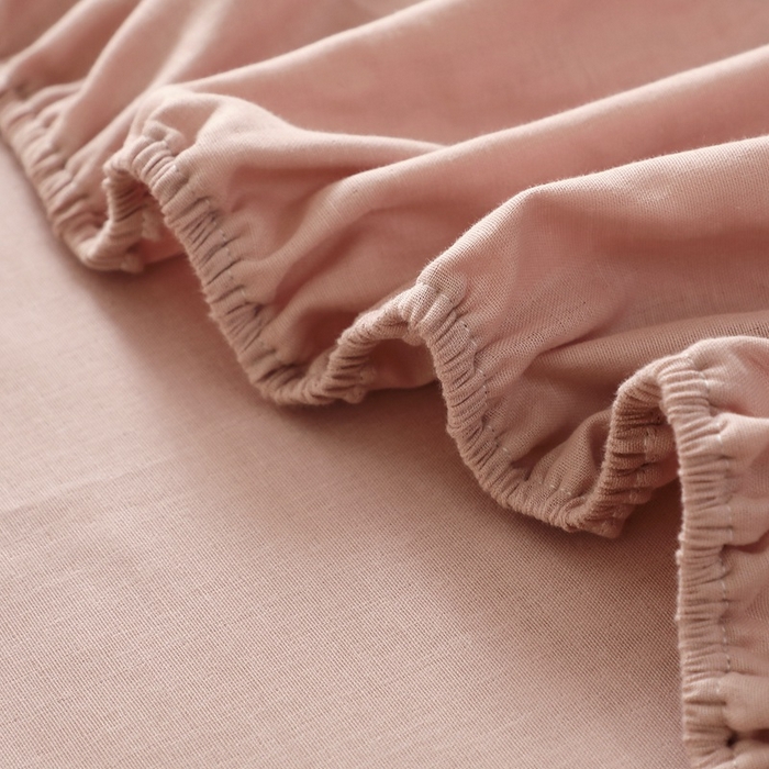 91家纺网 家纺一手货源 找家纺 （总）晶缦家纺 2026新款纯棉纯色A类全棉双层纱单品床笠床笠单件单床笠（水洗预处理）-觅琳系列