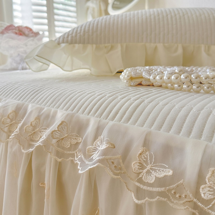 91家纺网 家纺一手货源 找家纺 瑞宝 2026新款泡芙棉花边床裙四件套-米兰系列 米兰-高级米