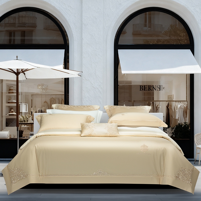 91家纺网 家纺一手货源 找家纺 （总）诗黛尔 2026春夏新款长绒棉刺绣 克罗星系列