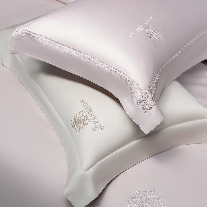 91家纺网 家纺一手货源 找家纺 （总）诗黛尔 2026春夏新款长绒棉刺绣 克罗星系列