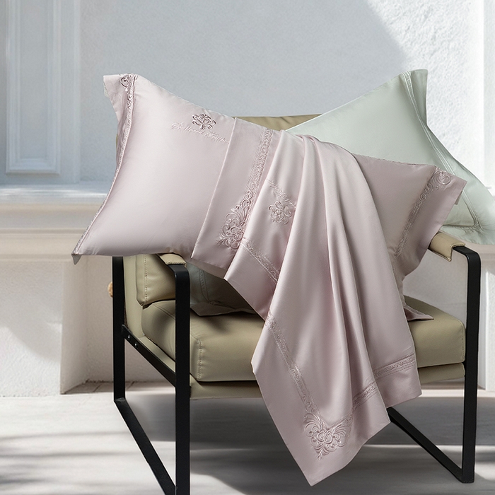 91家纺网 家纺一手货源 找家纺 （总）诗黛尔 2026春夏新款长绒棉刺绣 克罗星系列