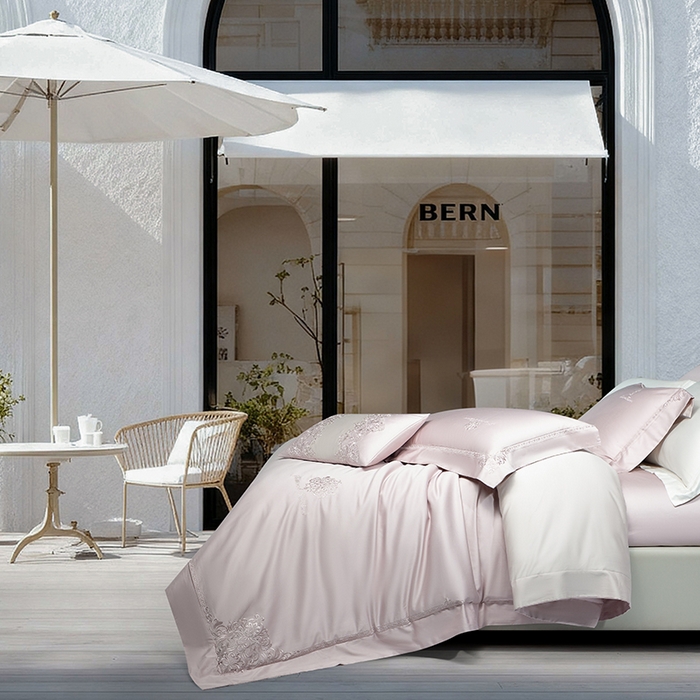 91家纺网 家纺一手货源 找家纺 （总）诗黛尔 2026春夏新款长绒棉刺绣 克罗星系列