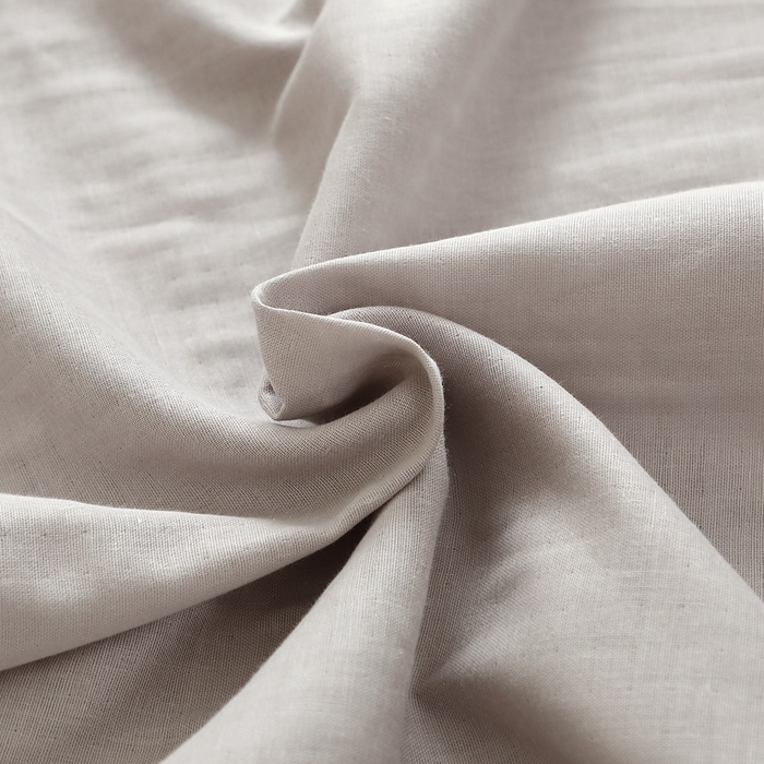 91家纺网 家纺一手货源 找家纺 晶缦家纺 2026新款纯棉纯色A类全棉双层纱单品床笠床笠单件单床笠（水洗预处理）-觅琳系列 觅琳-暖藕灰