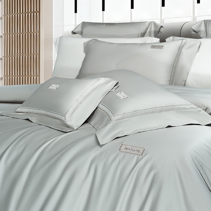 91家纺网 家纺一手货源 找家纺 诗黛尔 2026春夏新款长绒棉刺绣 兰博系列 绅士灰