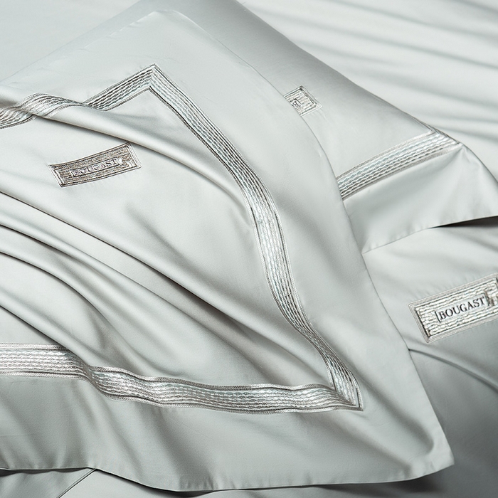 91家纺网 家纺一手货源 找家纺 诗黛尔 2026春夏新款长绒棉刺绣 兰博系列 绅士灰