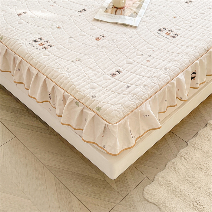 91家纺网 家纺一手货源 找家纺 宜凡家纺 2026新款全棉印花夹棉床笠三件套 森林动物派