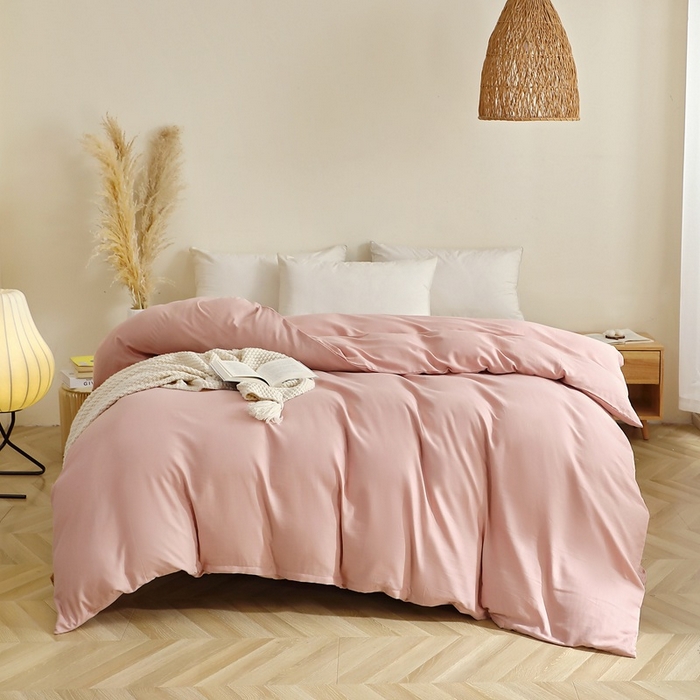 91家纺网 家纺一手货源 找家纺 晶缦家纺 2026新款纯棉纯色A类全棉双层纱单品被套被套单件单被套（水洗预处理）-觅琳系列 觅琳-海天霞