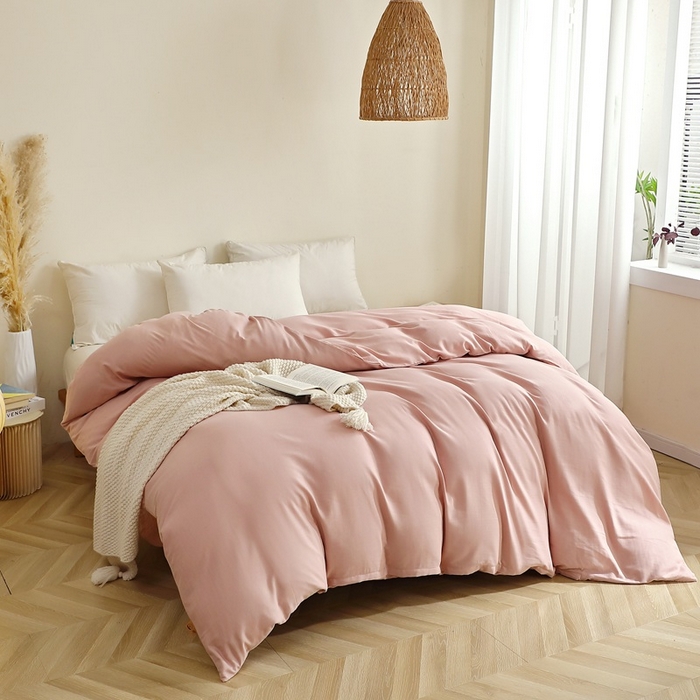 91家纺网 家纺一手货源 找家纺 晶缦家纺 2026新款纯棉纯色A类全棉双层纱单品被套被套单件单被套（水洗预处理）-觅琳系列 觅琳-海天霞