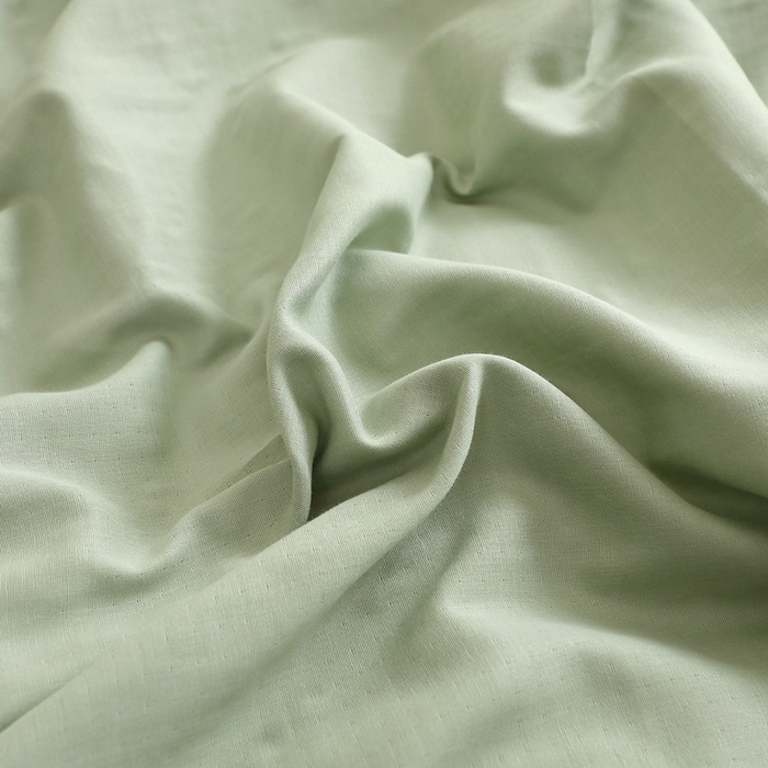 91家纺网 家纺一手货源 找家纺 晶缦家纺 2026新款纯棉纯色A类全棉双层纱单品被套被套单件单被套（水洗预处理）-觅琳系列 觅琳-嫩荷绿