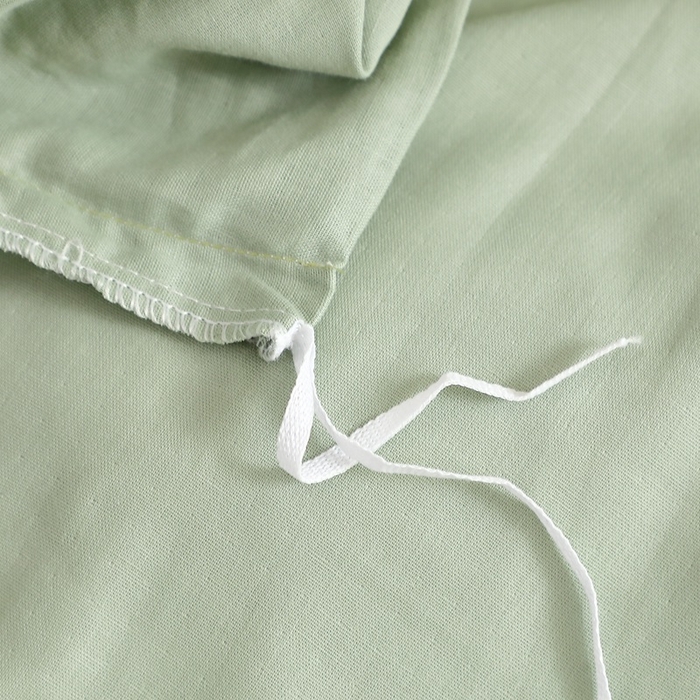 91家纺网 家纺一手货源 找家纺 晶缦家纺 2026新款纯棉纯色A类全棉双层纱单品被套被套单件单被套（水洗预处理）-觅琳系列 觅琳-嫩荷绿