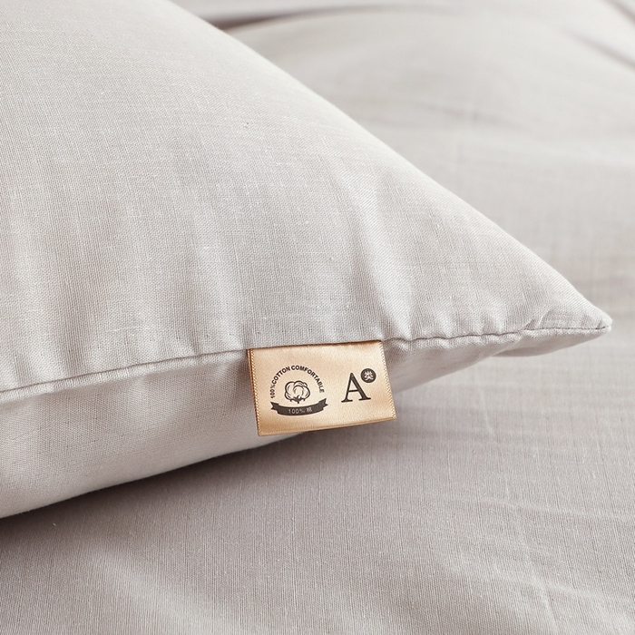 91家纺网 家纺一手货源 找家纺 晶缦家纺 2026新款纯棉纯色A类全棉双层纱单品被套被套单件单被套（水洗预处理）-觅琳系列 觅琳-暖藕灰