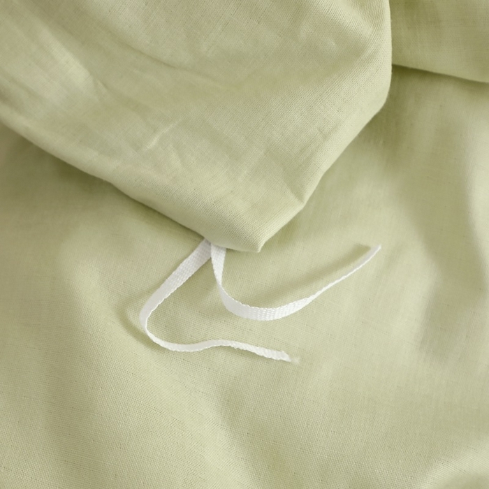 91家纺网 家纺一手货源 找家纺 晶缦家纺 2026新款纯棉纯色A类全棉双层纱单品被套被套单件单被套（水洗预处理）-觅琳系列 觅琳-浅春绿