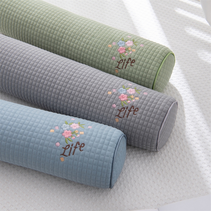 91家纺网 家纺一手货源 找家纺 （总）仁宇枕业 2026新款新品冰豆豆颈椎圆柱枕芯繁花系列冰丝糖果枕腰枕头枕芯