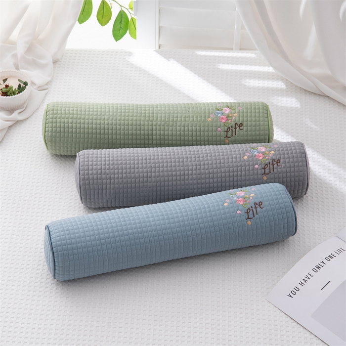 91家纺网 家纺一手货源 找家纺 （总）仁宇枕业 2026新款新品冰豆豆颈椎圆柱枕芯繁花系列冰丝糖果枕腰枕头枕芯