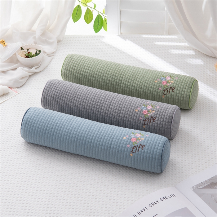 （总）仁宇枕业 2026新款新品冰豆豆颈椎圆柱枕芯繁花系列冰丝糖果枕腰枕头枕芯