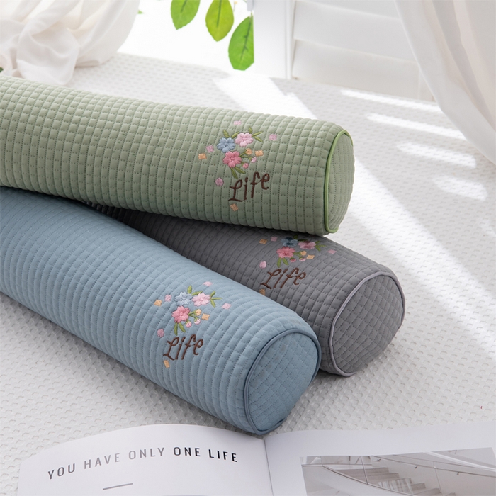 91家纺网 家纺一手货源 找家纺 （总）仁宇枕业 2026新款新品冰豆豆颈椎圆柱枕芯繁花系列冰丝糖果枕腰枕头枕芯