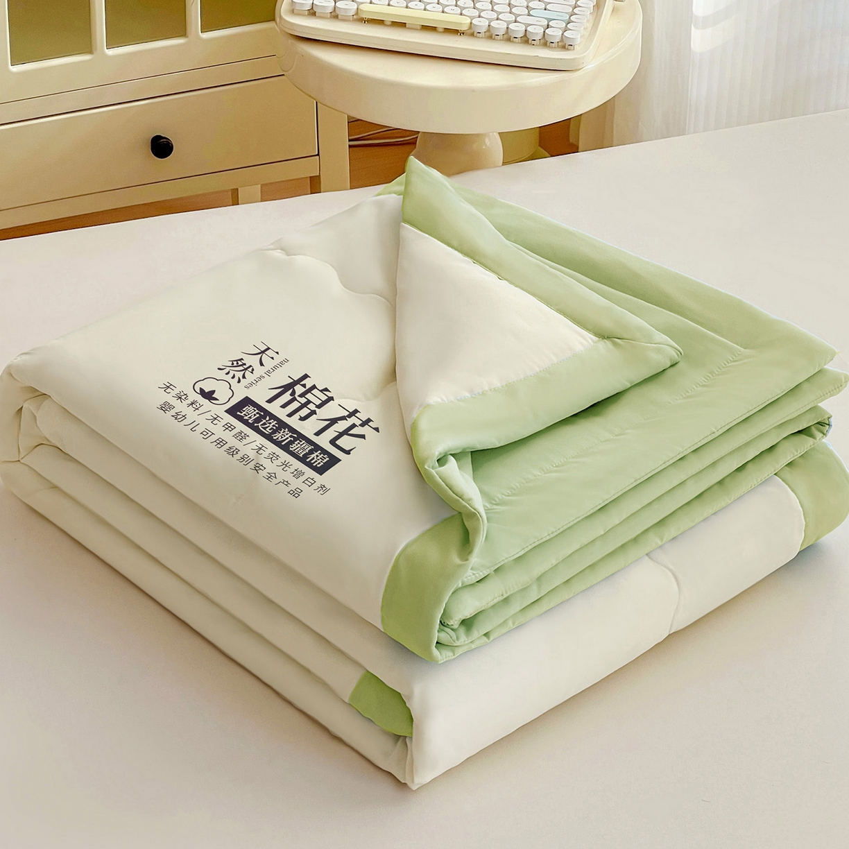 91家纺网 家纺一手货源 找家纺 （总）易展家居 2026新款水洗棉新疆棉花夏被-棉花2