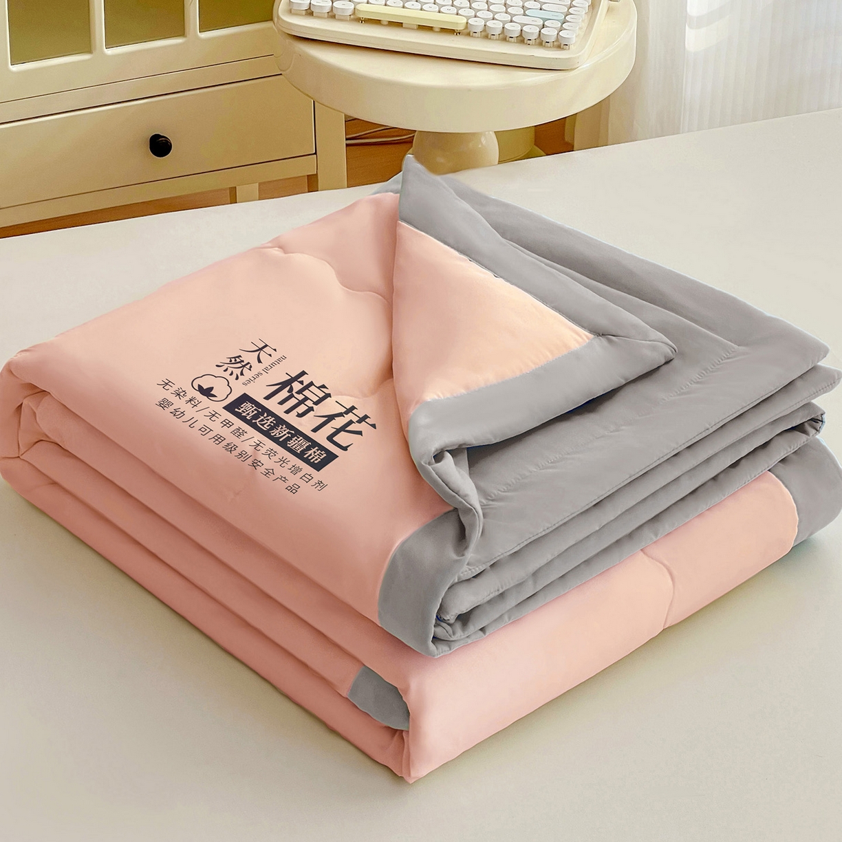 91家纺网 家纺一手货源 找家纺 （总）易展家居 2026新款水洗棉新疆棉花夏被-棉花2