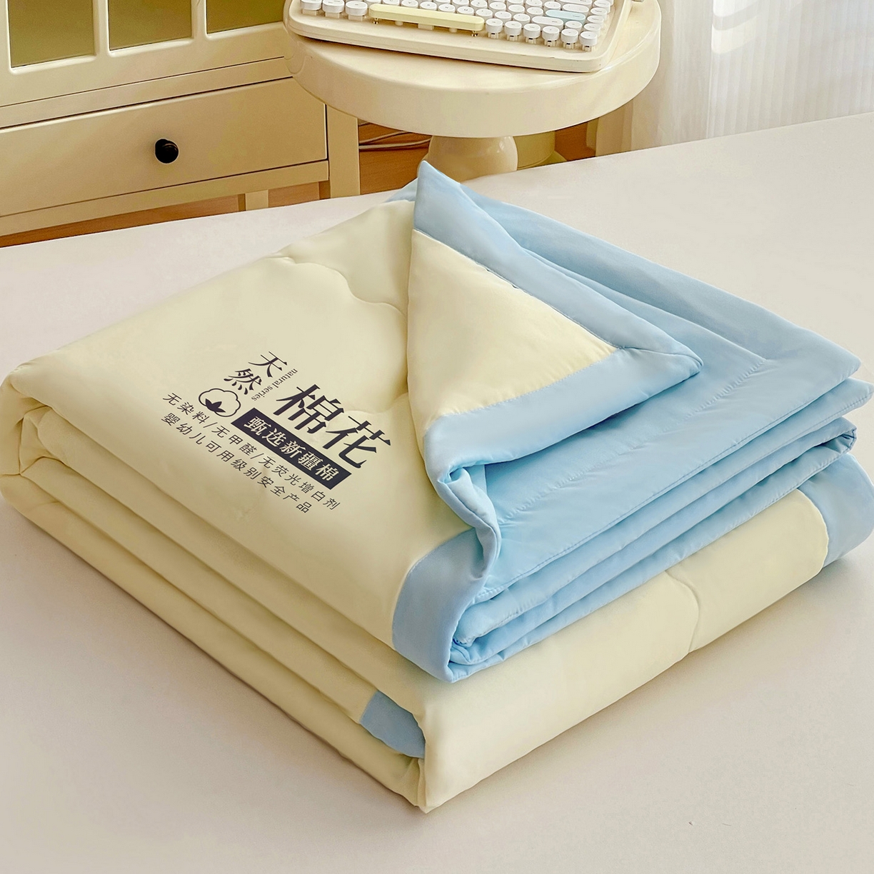 91家纺网 家纺一手货源 找家纺 （总）易展家居 2026新款水洗棉新疆棉花夏被-棉花2