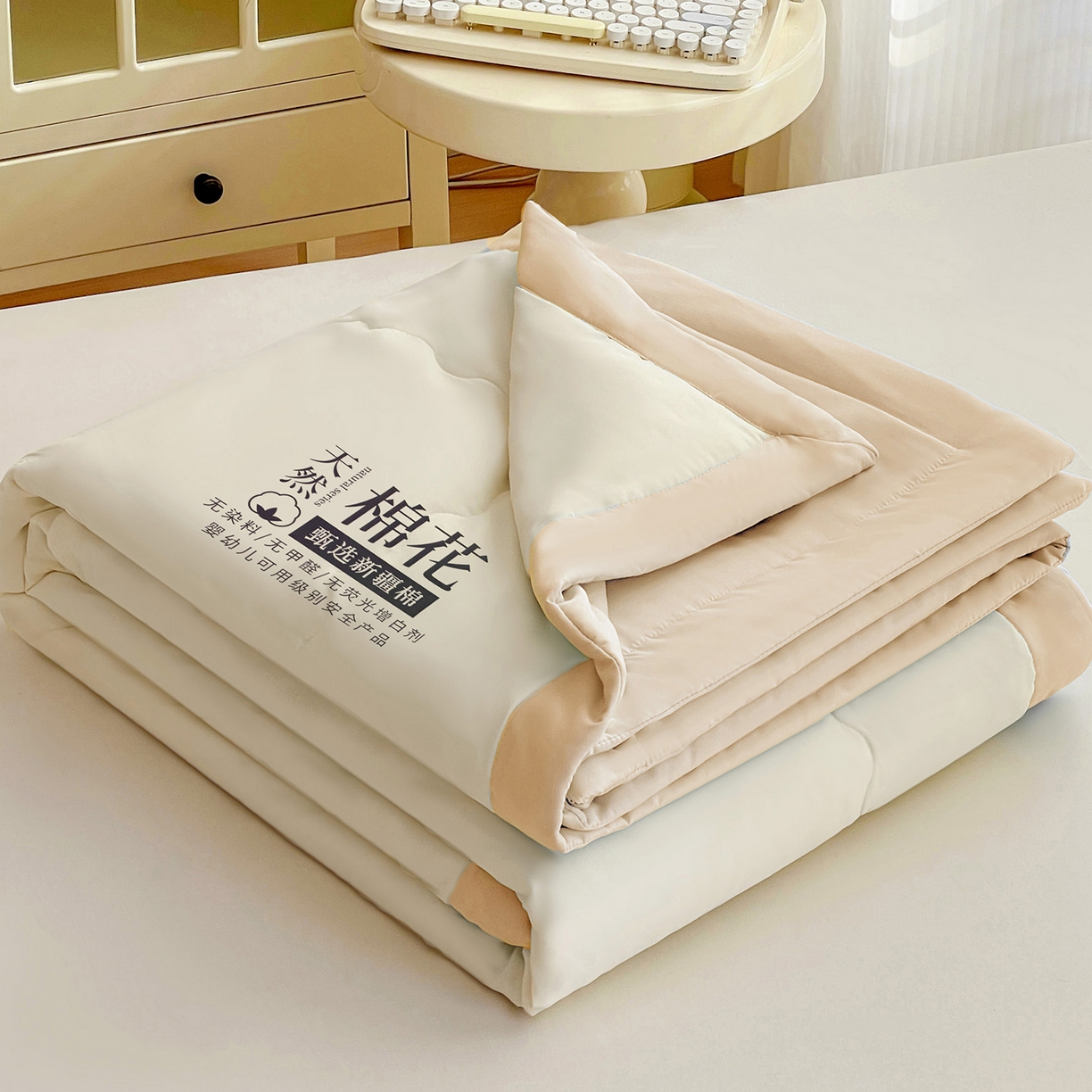 91家纺网 家纺一手货源 找家纺 （总）易展家居 2026新款水洗棉新疆棉花夏被-棉花2