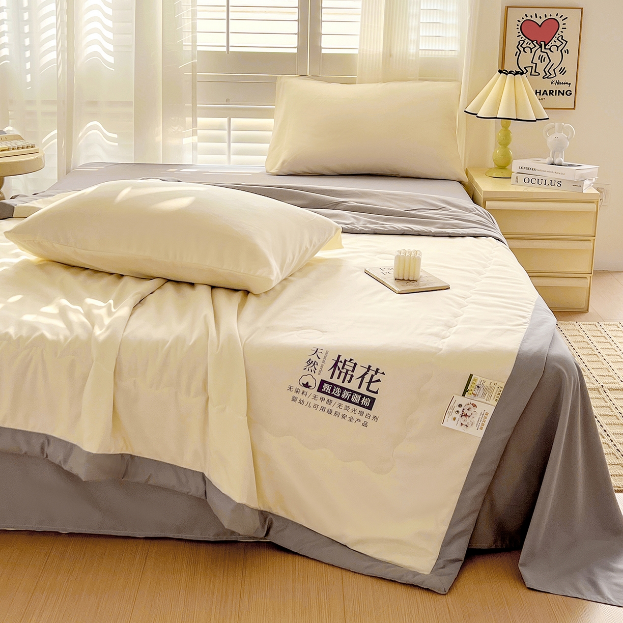 91家纺网 家纺一手货源 找家纺 （总）易展家居 2026新款水洗棉新疆棉花夏被-棉花2