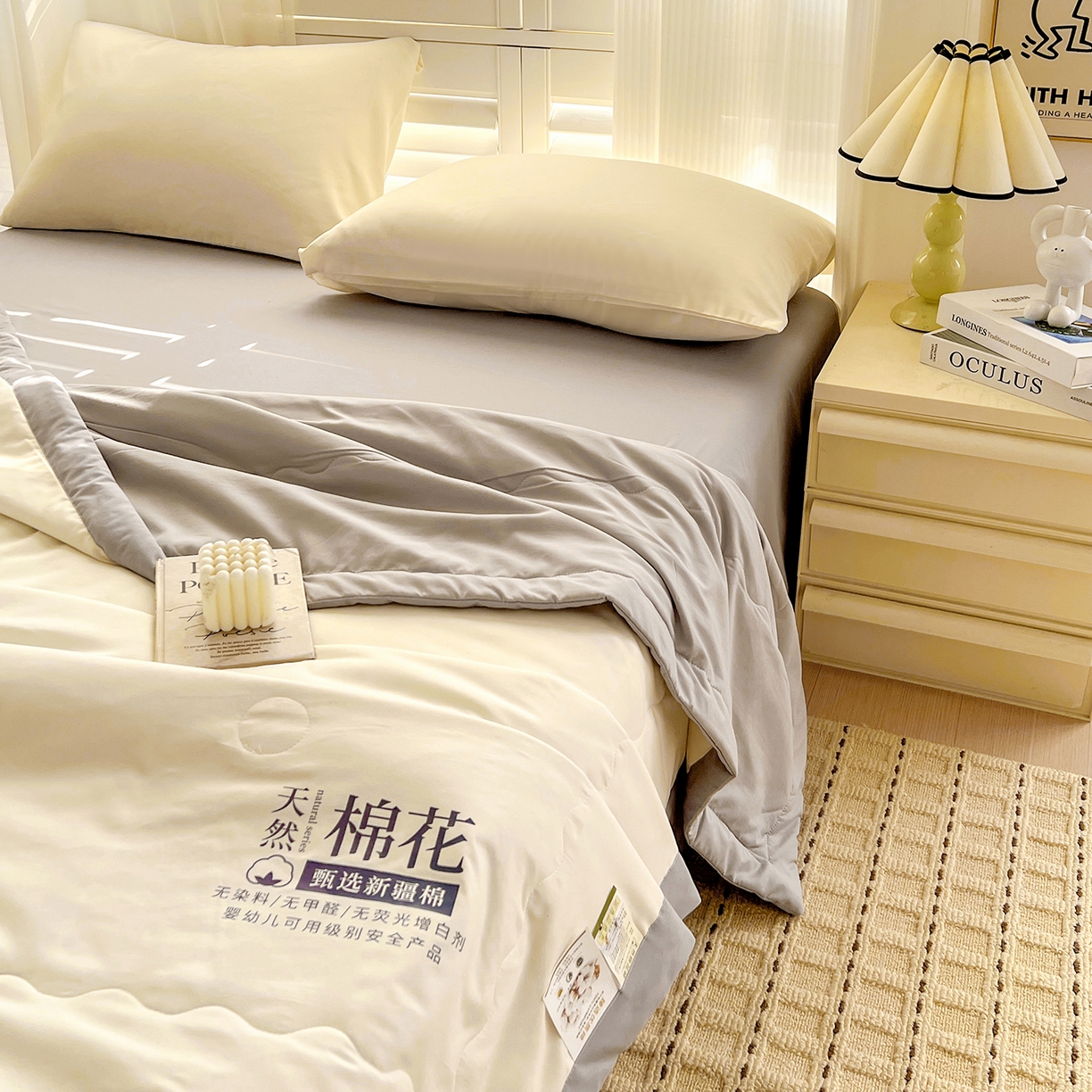 91家纺网 家纺一手货源 找家纺 （总）易展家居 2026新款水洗棉新疆棉花夏被-棉花2