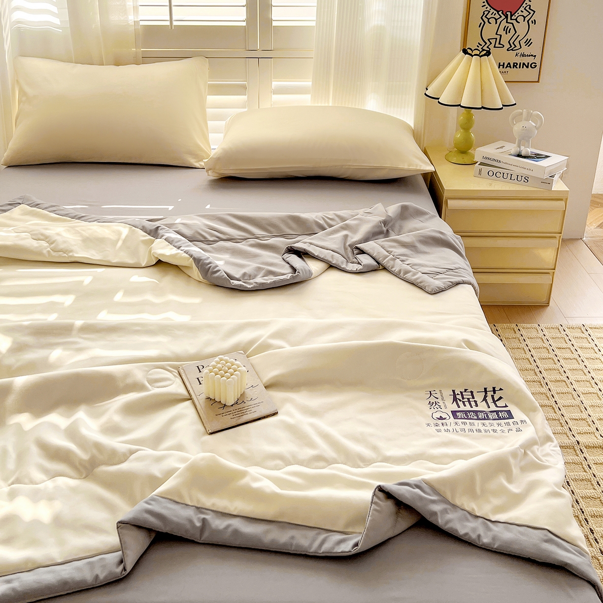 91家纺网 家纺一手货源 找家纺 （总）易展家居 2026新款水洗棉新疆棉花夏被-棉花2