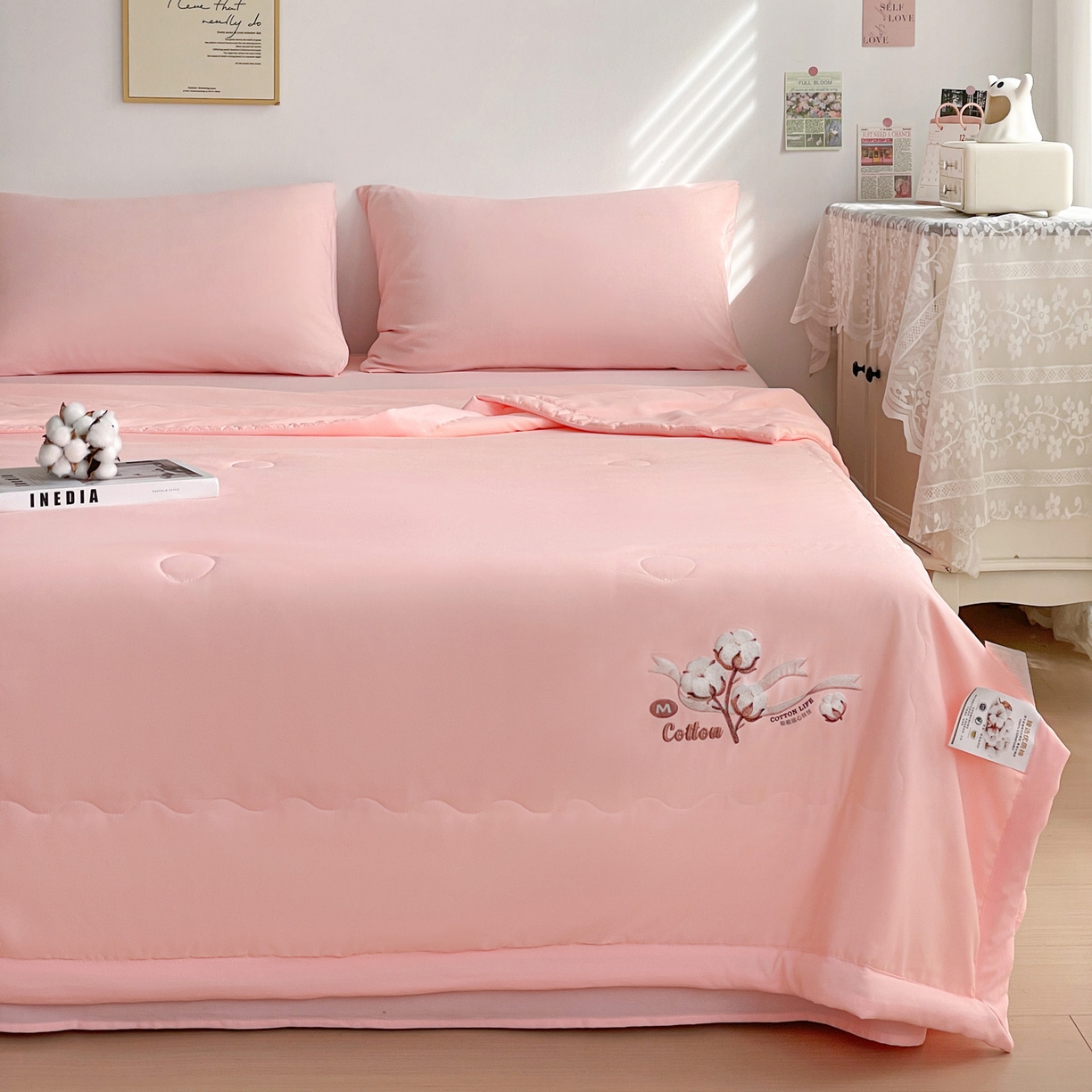 91家纺网 家纺一手货源 找家纺 （总）易展家居 2026新款水洗棉新疆棉花夏被-棉花