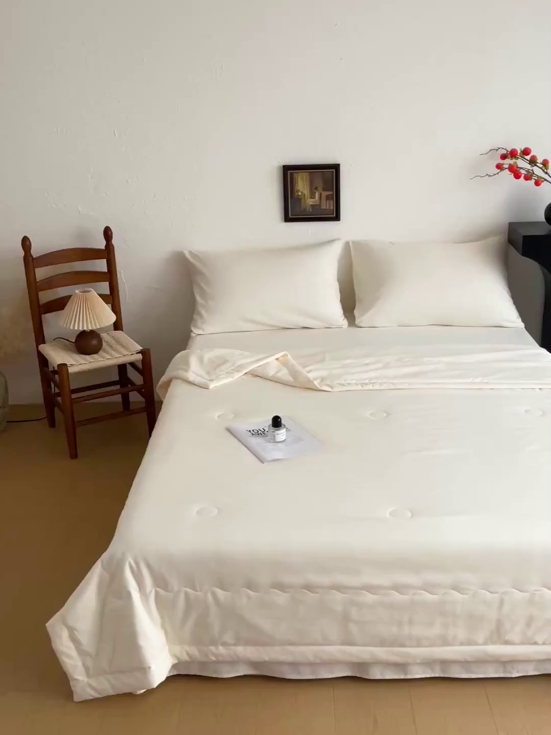 91家纺网 家纺一手货源 找家纺 易展家居 2026新款水洗棉大豆纤维夏被-田园生活 田园生活-浅黄