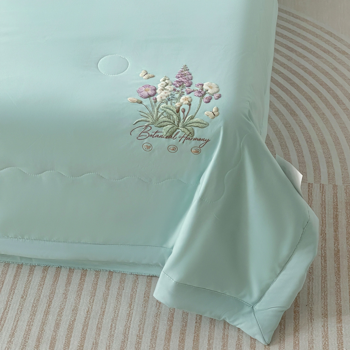 91家纺网 家纺一手货源 找家纺 （总）易展家居 2026新款水洗棉大豆纤维夏被-蝶语花香