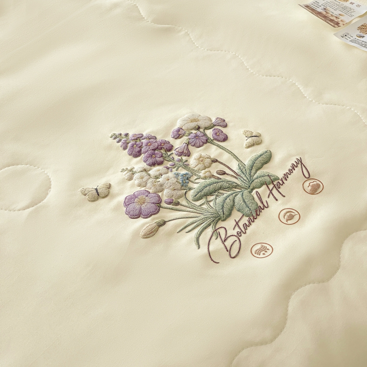 91家纺网 家纺一手货源 找家纺 易展家居 2026新款水洗棉大豆纤维夏被-蝶语花香 蝶语花香-浅黄