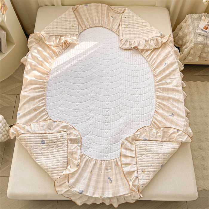 91家纺网 家纺一手货源 找家纺 宜凡家纺 2026新款全棉印花夹棉床笠四件套 海底世界