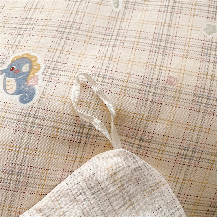 91家纺网 家纺一手货源 找家纺 宜凡家纺 2026新款全棉印花夹棉床笠四件套 海底世界