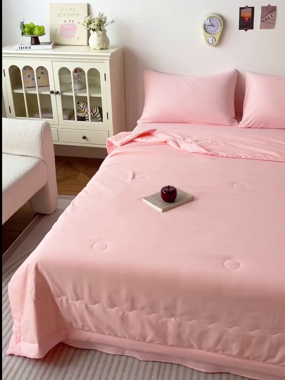 91家纺网 家纺一手货源 找家纺 易展家居 2026新款水洗棉大豆纤维夏被-蝶语花香 蝶语花香-粉色