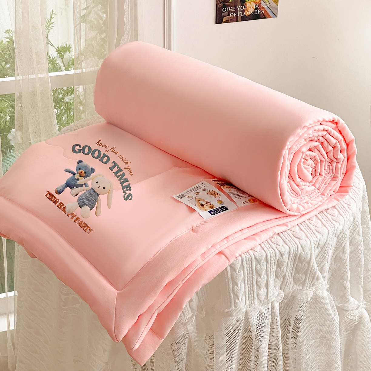 91家纺网 家纺一手货源 找家纺 （总）易展家居 2026新款水洗棉大豆纤维夏被-布偶乐园