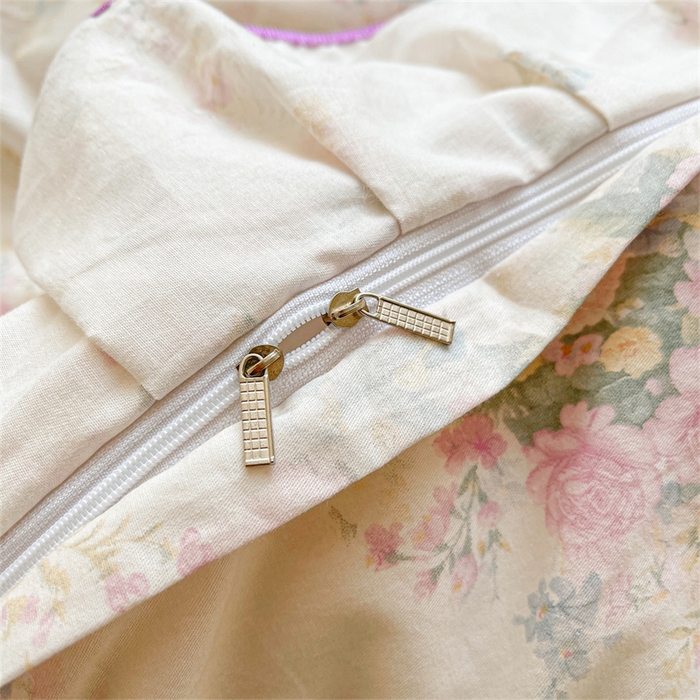 91家纺网 家纺一手货源 找家纺 宜凡家纺 2026新款全棉印花夹棉床笠四件套 镜花映月